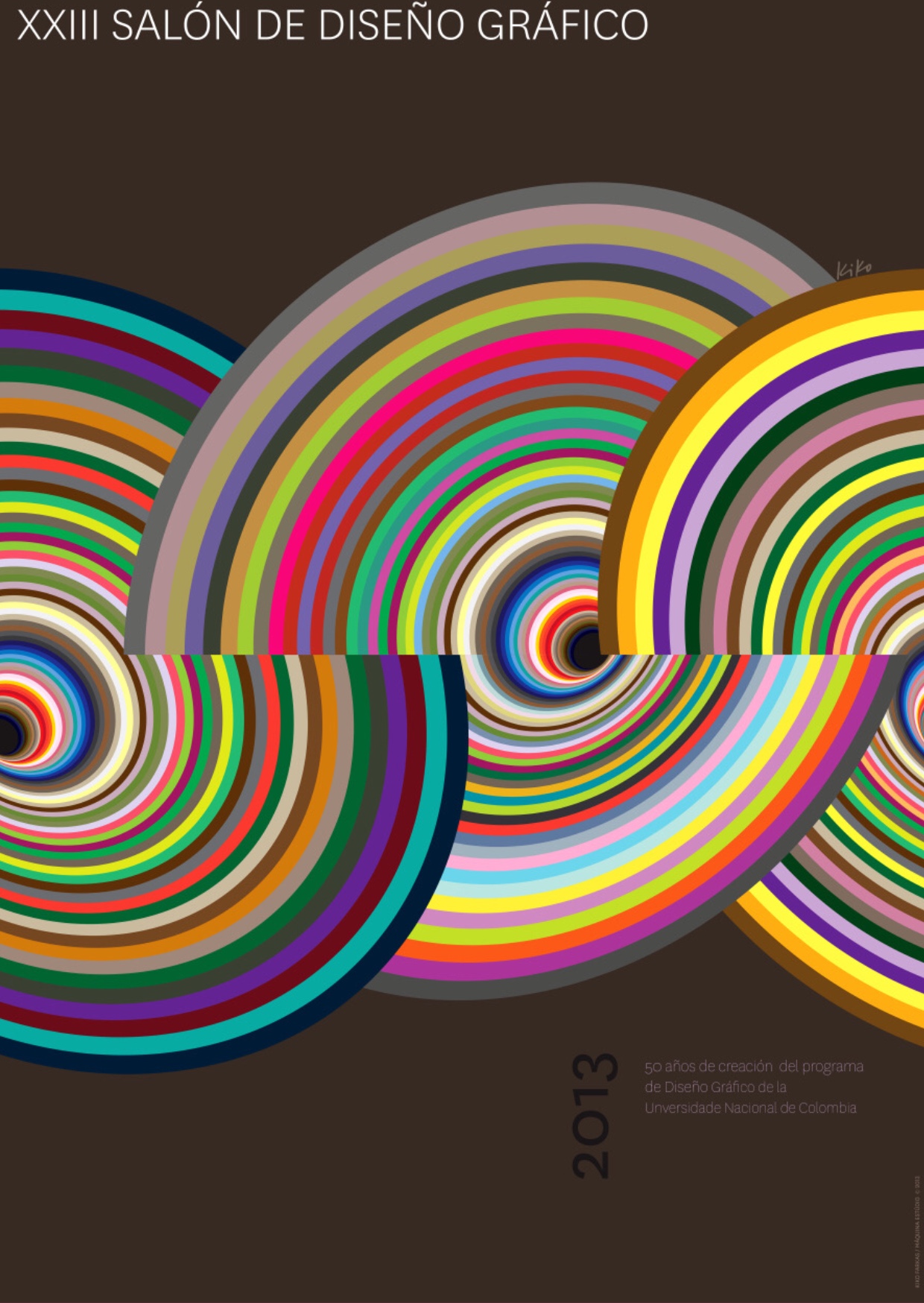 vários semi cículos coloridos formando uma onda